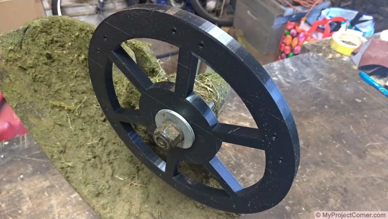 montando un escarificador impreso en 3D en el estrangulador