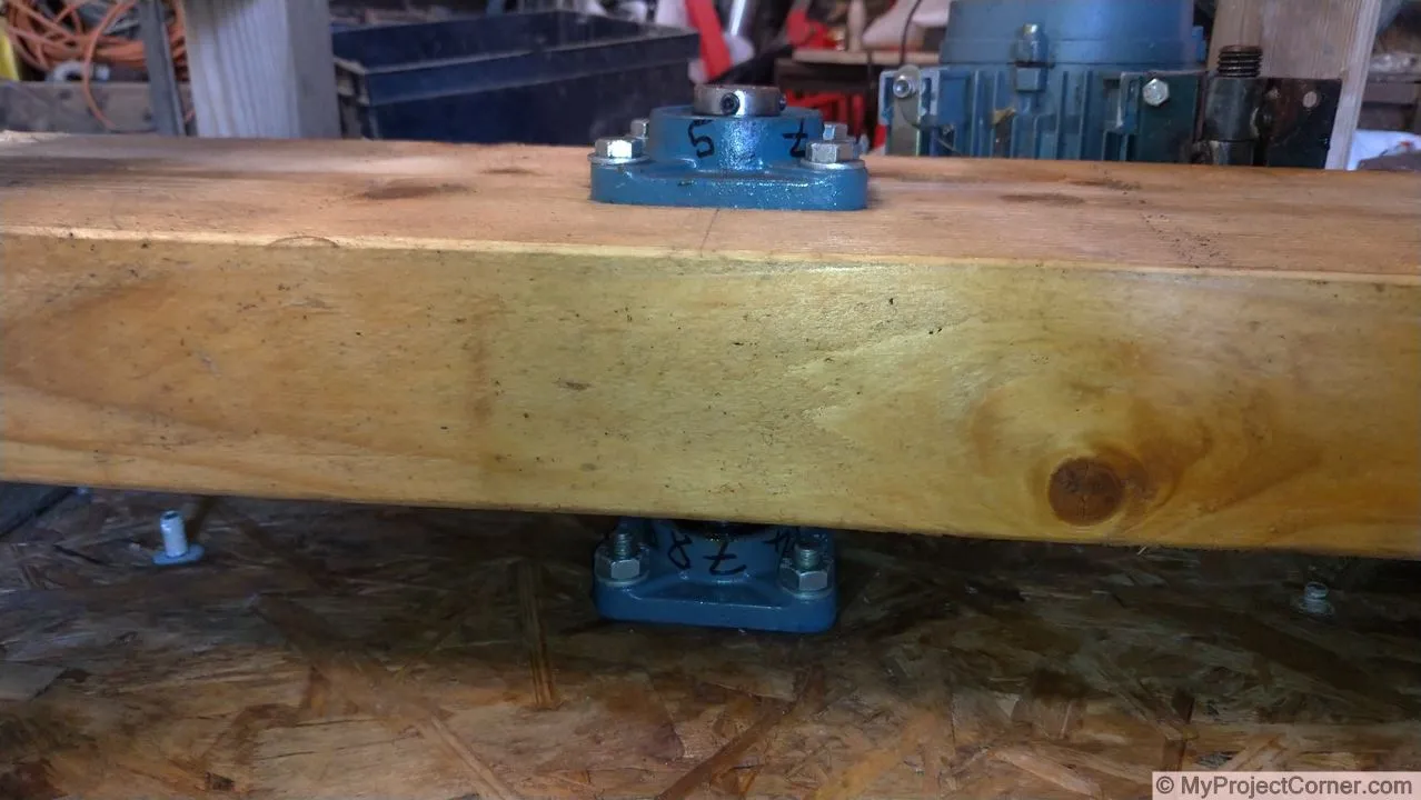 Assemblage de roulements en ligne d'un plumeuse de poulet fait maison