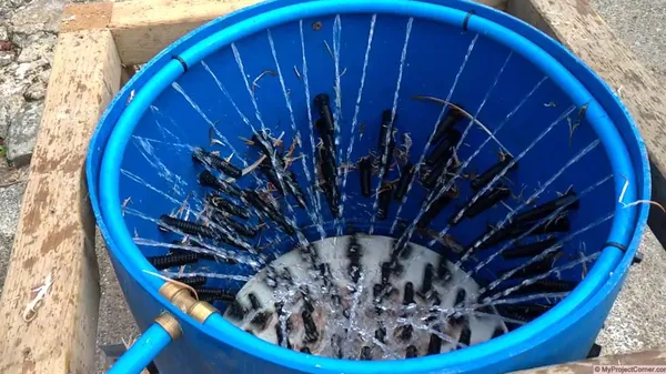 Desplumador de pollo hecho en casa