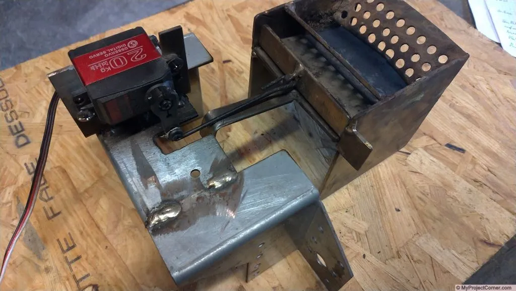 Finished Arduino servo set up for rocket stove