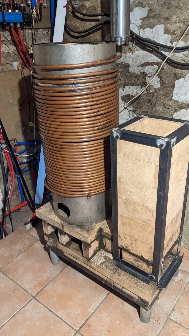 ajouter le cylindre de récupération de chaleur