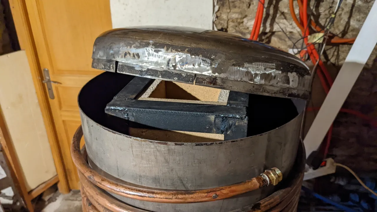 ajouter le haut du cylindre à la cuisinière