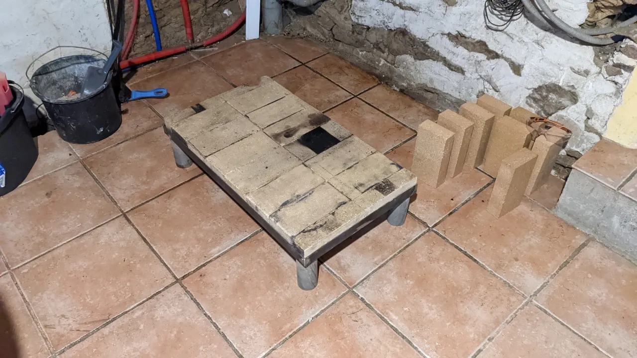 couches de briques de poêle à fusée