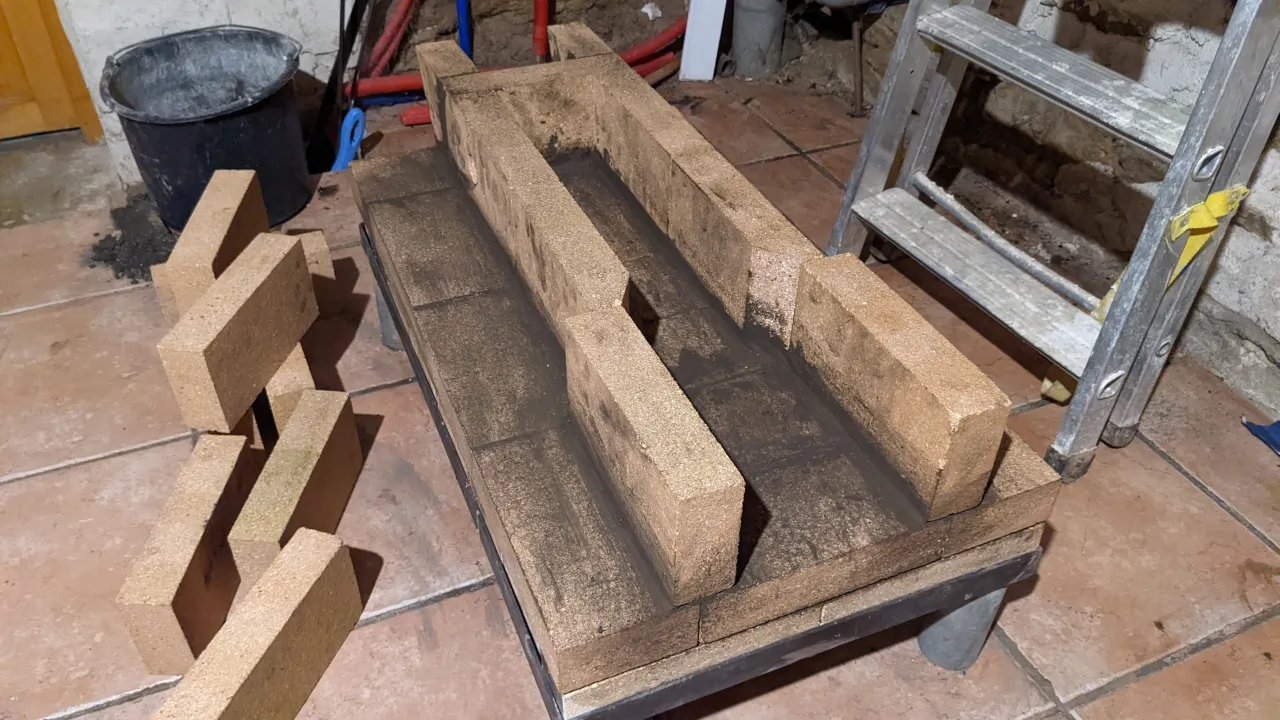 Poêle à fusée troisième couche terminée