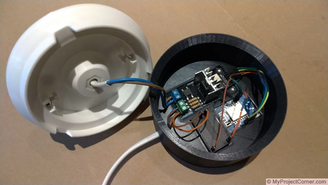 Cableado final de la lámpara de amanecer