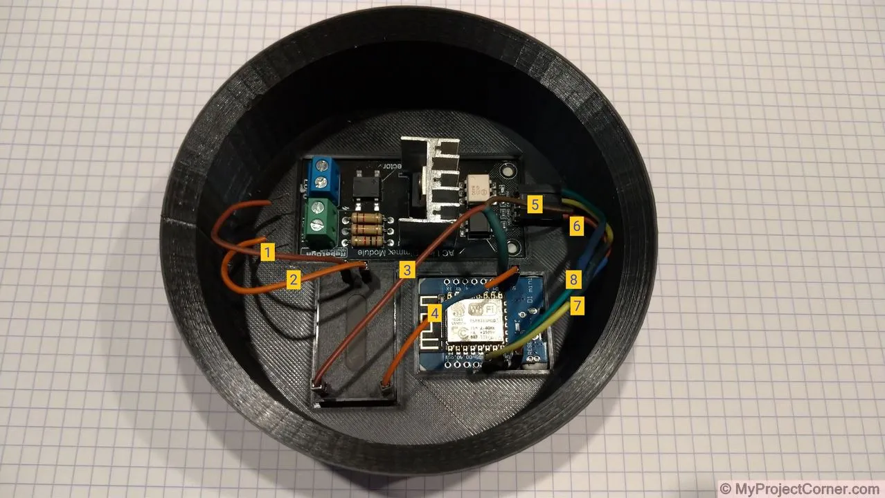 Cableado de la lámpara de amanecer