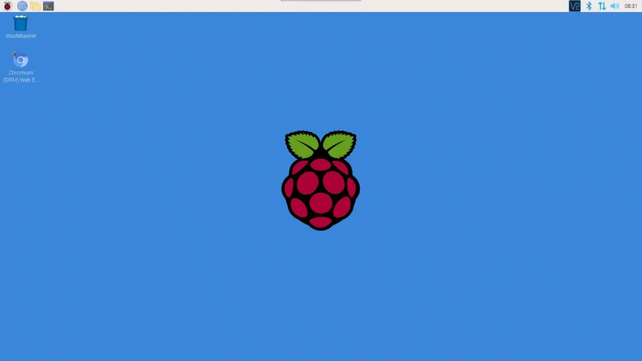 Ajout d'un raccourci du navigateur Chromium DRM sur le bureau Pi