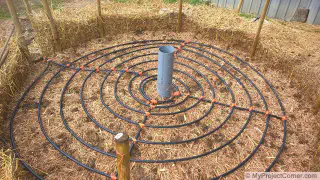 Biomass compost heating system
