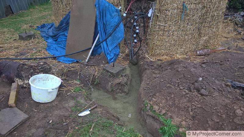 le raccordement du système de chauffage du compost