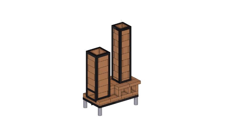 Modelo Tekla de estufa cohete