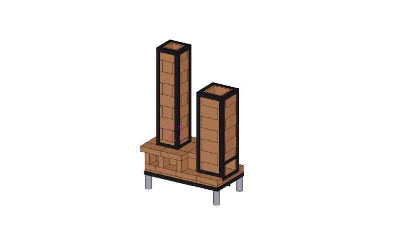 Modelo Tekla de estufa cohete