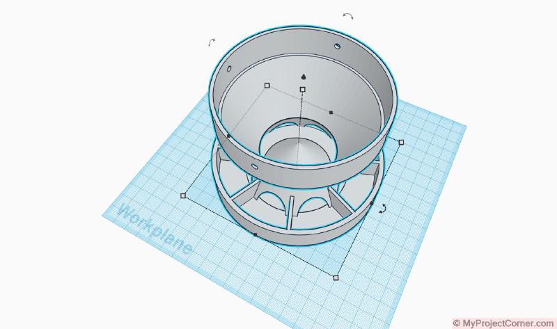 Diseño actualizado de un alimentador de pollos impreso en 3D para el tubo de PVC