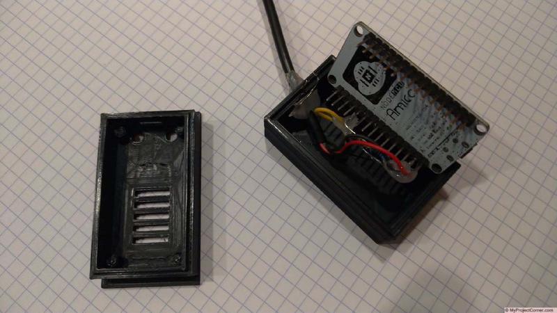 Assembled portable temperature sensor