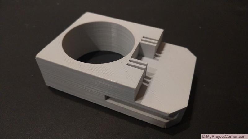 Parte principal impresa en 3d para el adaptador de la batería