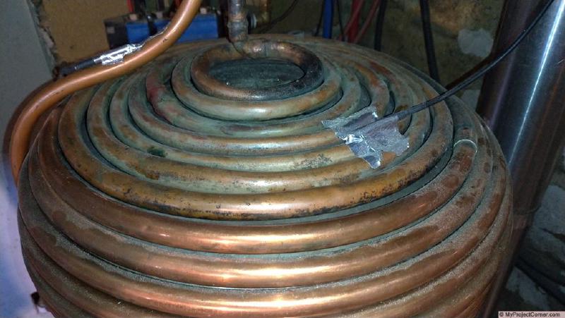 Tight copper coils for pellet stove heat recovery