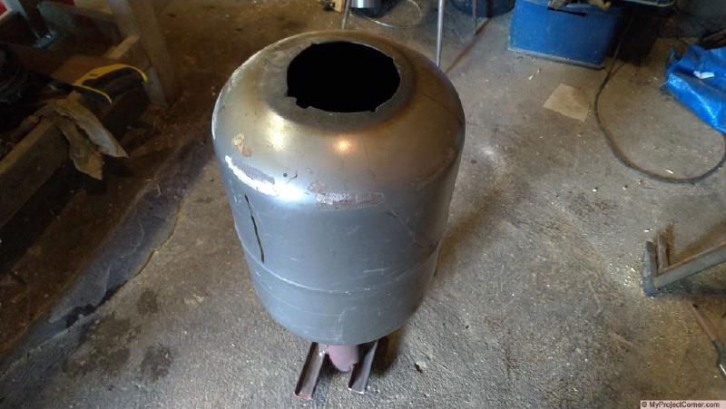 rocket stove hopper assembly