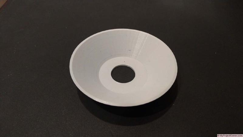 The finished 3d printed sticky dead fly catcher
