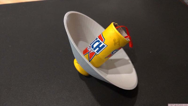 El atrapamoscas pegajoso impreso en 3d en funcionamiento